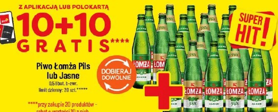 Piwo Łomża Pils lub Jasne
