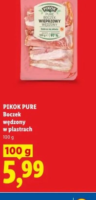 Pikok Pure Boczek wędzony w plastrach