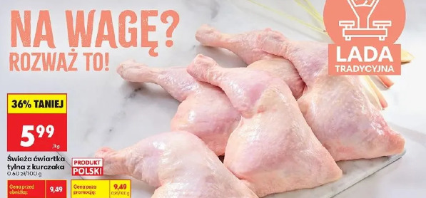 Świeża ćwiartka z kurczaka 