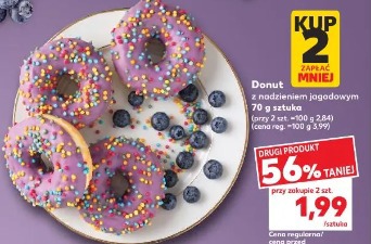 Donut z nadzieniem jagodowym