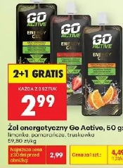 Żel energetyzujący Go Active limonka, pomarańcza, truskawka