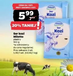 Ser kozi Miletto plastry
