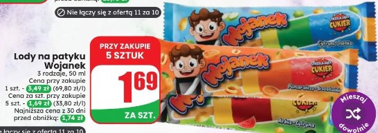 Lody na patyku Wojanek