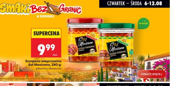 Szarpana wieprzowina Sol Mexicano pikantna, klasyczna