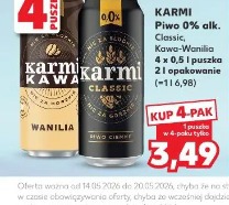 Karmi Piwo 0% alk. Classic, Wanilia