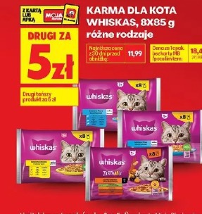 Karma dla kota Whiskas, 8x85 g różne rodzaje