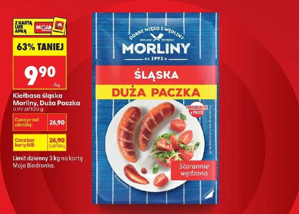 Kiełbasa śląska Morliny, Duża Paczka