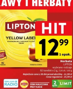 Herbata LIPTON Yellow Label