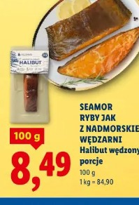 Seamor Ryby Jak Z Nadmorskiej Wędzarni Halibut wędzony, porcje