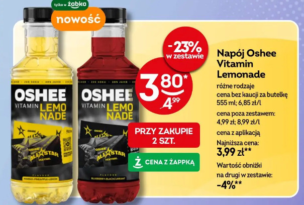 Napój Oshee Vitamin Lemonade
