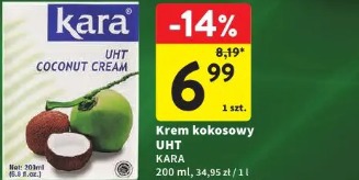 Krem kokosowy UHT Kara