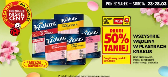 Wszystkie wędliny w plastrach Krakus