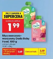 Mus owocowo-warzywny Dada Baby Food, 100 g
