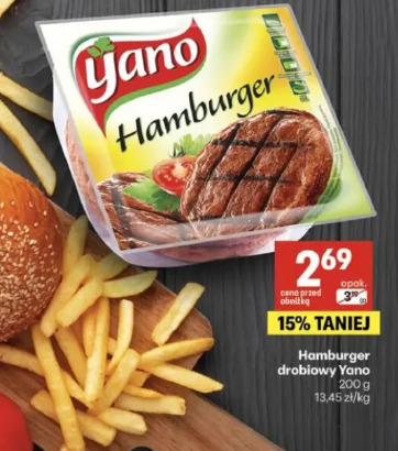 Hamburger drobiowy Yano