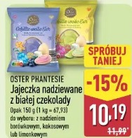 Oster Phantasie Jajeczka nadziewane z białej czekolady