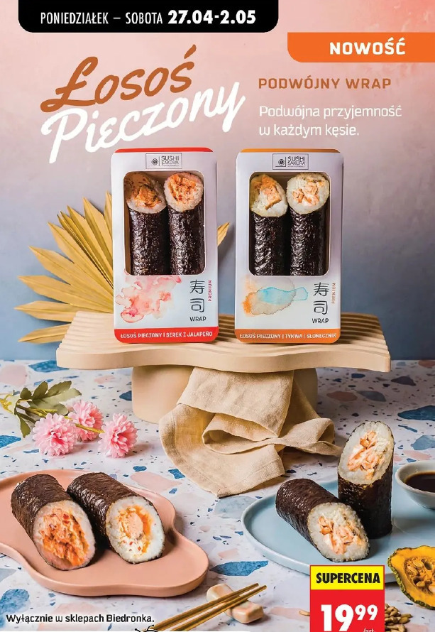 Double Wrap Sakura pieczony łosoś