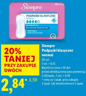 Siempre podpaski klasyczne normal