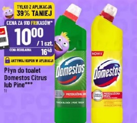 Płyn do toalet Domestos Citrus lub Pine