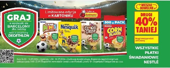 Wszystkie płatki śniadaniowe Nestlé