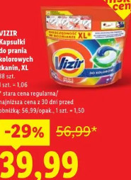 Vizir kapsułki do prania kolorowych tkanin, XL