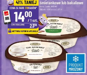 Lody Bracia Koral śmietankowe lub bakaliowe