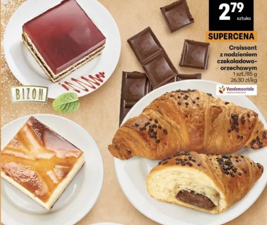 Croissant z nadzieniem czekoladowo-orzechowym Vandemoortele