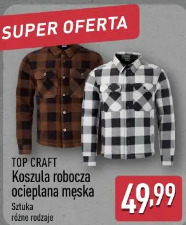 TOP CRAFT Koszula robocza ocieplana męska