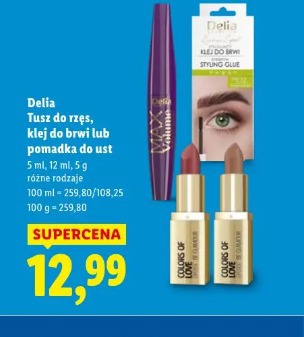 Delia Tusz do rzęs, klej do brwi lub pomadka do ust