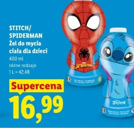 Stitch/Spiderman Żel do mycia ciała dla dzieci
