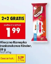 Mleczna Kanapka truskawkowa Kinder