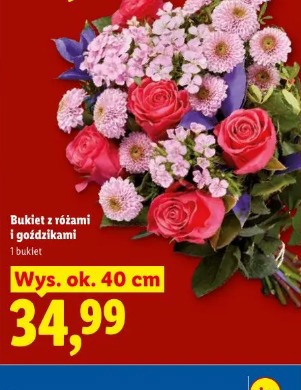 Bukiet z różami i goździkami