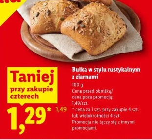 Bułka w stylu rustykalnym z ziarnami