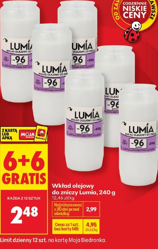 Lumia wkład olejowy do zniczy