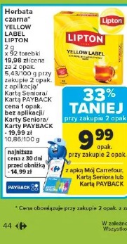 Herbata czarna YELLOW LABEL LIPTON