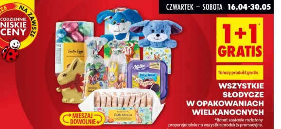 Wszystkie słodycze w opakowaniach wielkanocnych