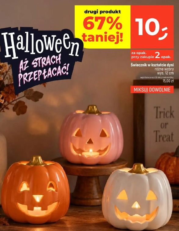 Świecznik w kształcie dyni