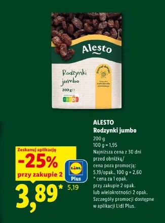 Alesto Rodzynki jumbo