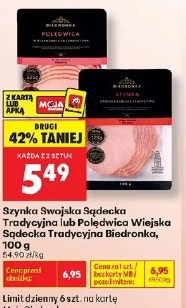 Szynka Swojska Sądecka Tradycyjna lub Polędwica Wiejska Sądecka Tradycyjna Biedronka