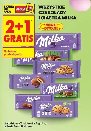 Wszystkie czekolady i ciastka Milka