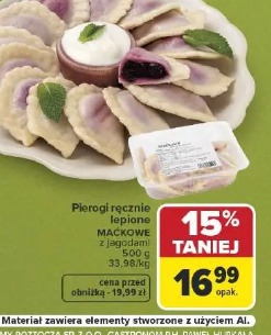 Maćkowe pierogi ręcznie lepione z jagodami