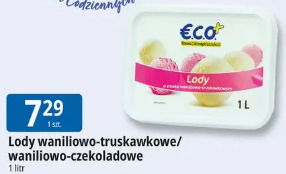 Lody waniliowo-truskawkowe/waniliowo-czekoladowe Eco+