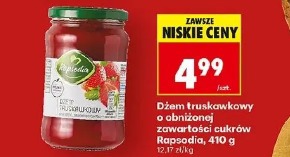 Dżem truskawkowy o obniżonej zawartości cukrów Rapsodia