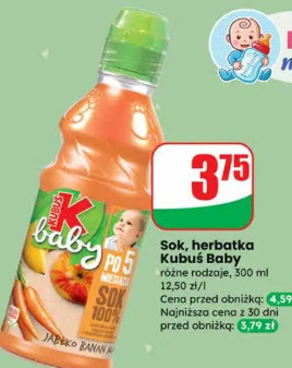 Sok, herbatka Kubuś Baby
