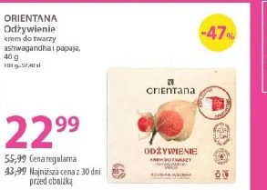 Orientana Odżywienie krem do twarzy ashwagandha i papaja