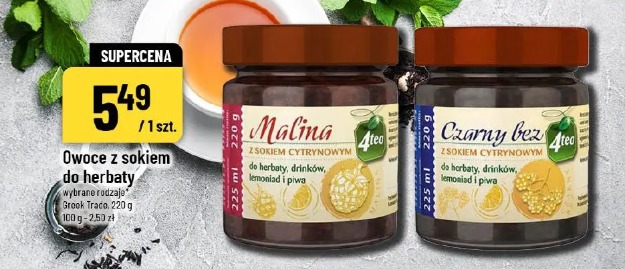 Owoce z sokiem do herbaty