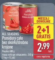 All Seasons Pomidory całe bez skórki/drobno krojone