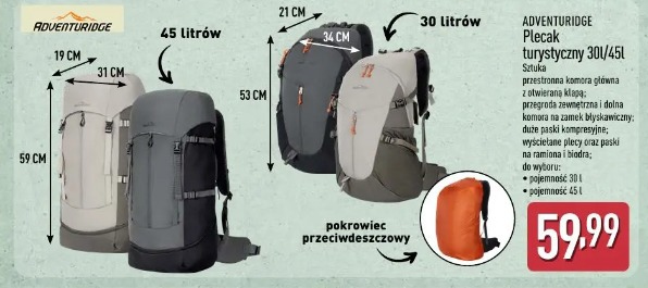 Adventuridge Plecak turystyczny 30l/45l