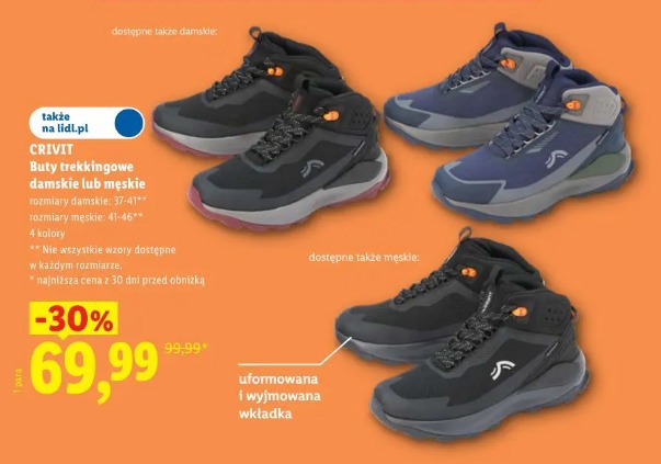Crivit Buty trekkingowe damskie lub męskie