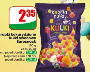 Chrupki kukurydziane kulki owocowe Eurosnack
