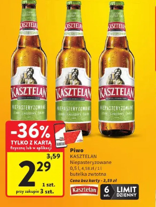 Piwo Kasztelan Niepasteryzowane